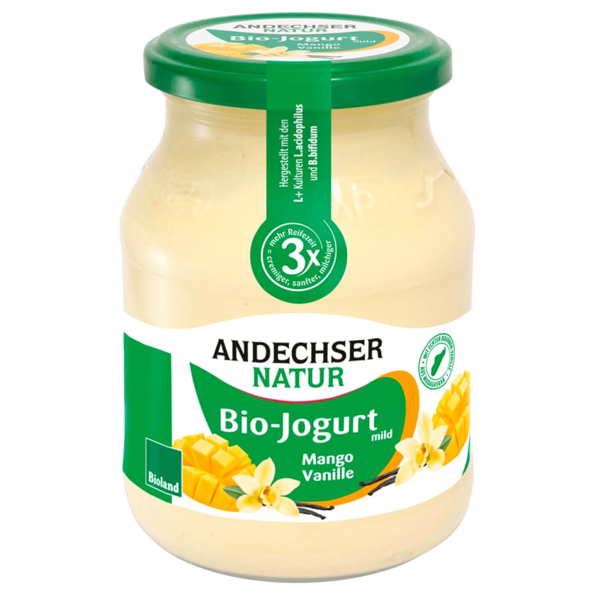Andechser Natur Bio Joghurt mild Vanille-Mango 500g